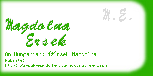 magdolna ersek business card